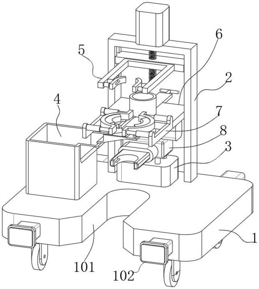 Dismounting and replacing device for drill pipe coupling or joint