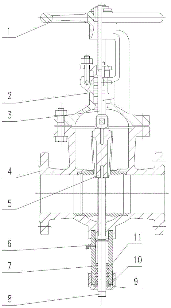 Gate valve structure with emergency open function and implementation method