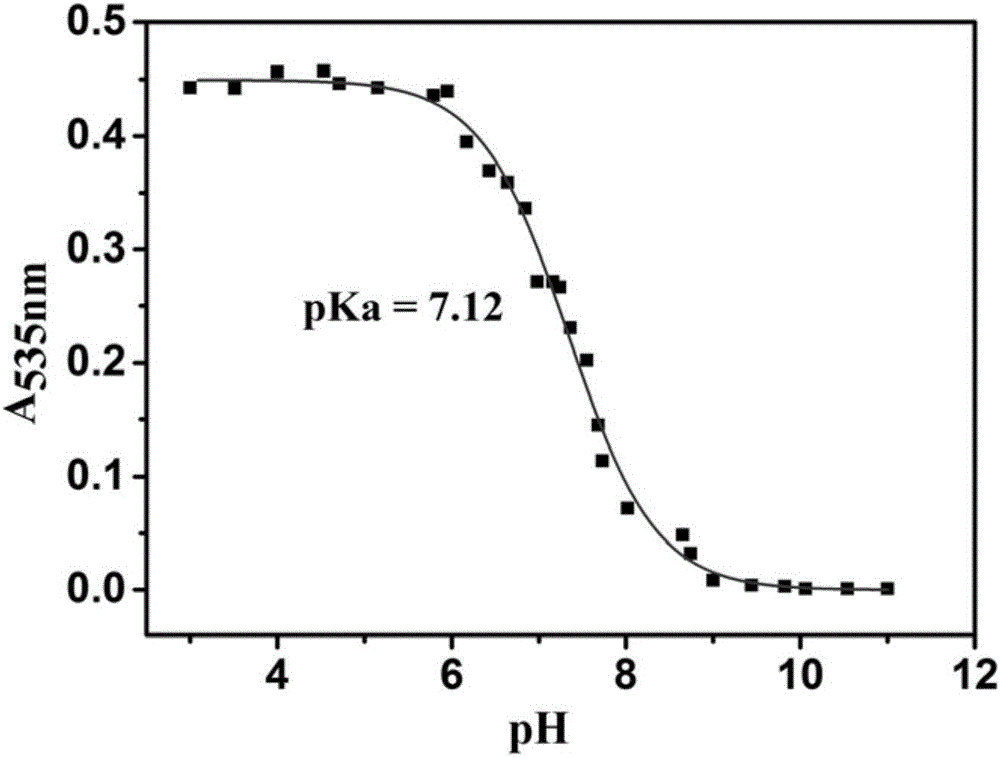 Ratiometric pH fluorescent probe as well as preparation method and application thereof