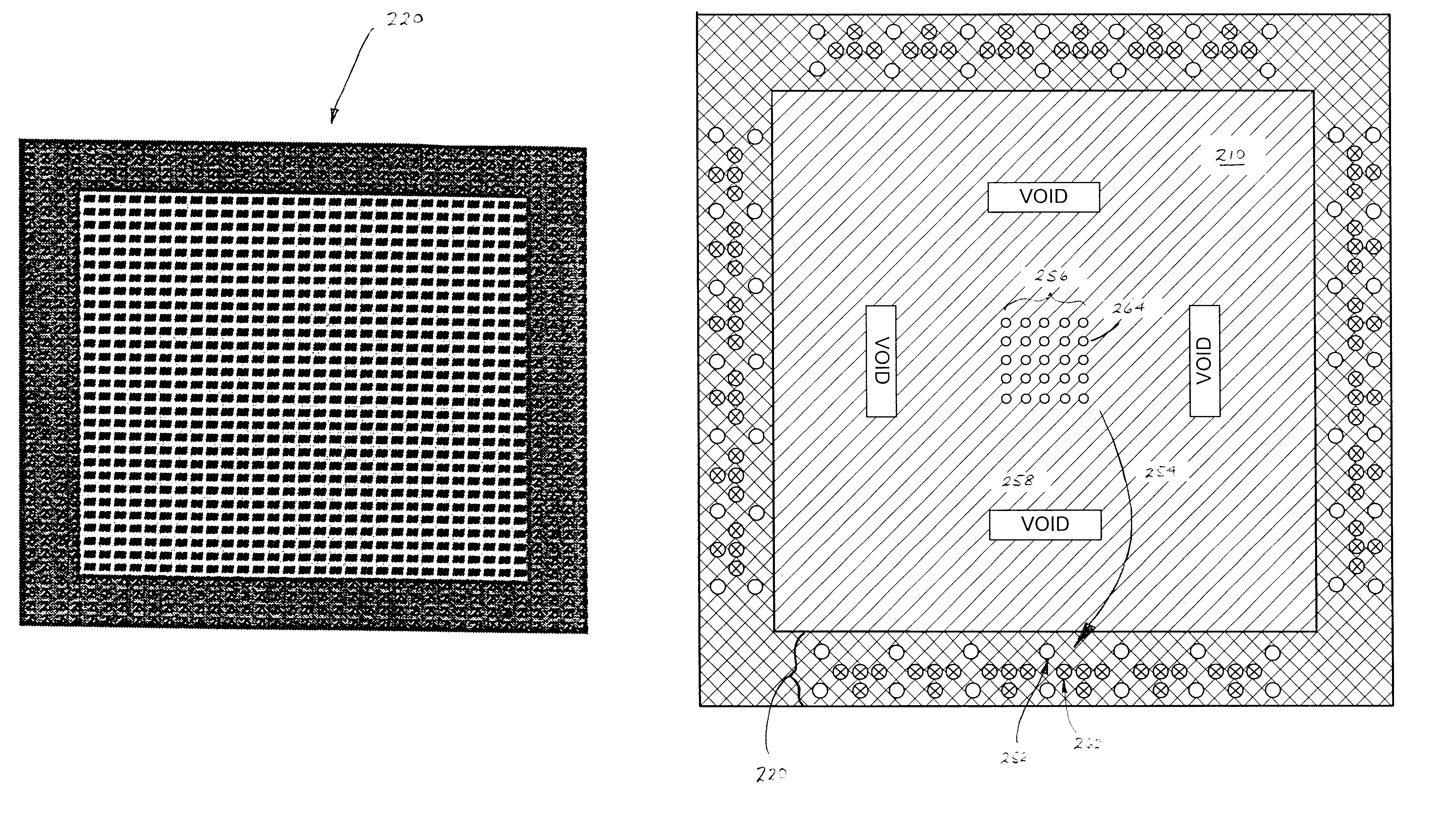 Integrated circuit carrier arrangement for reducing non-uniformity in current flow through power pins