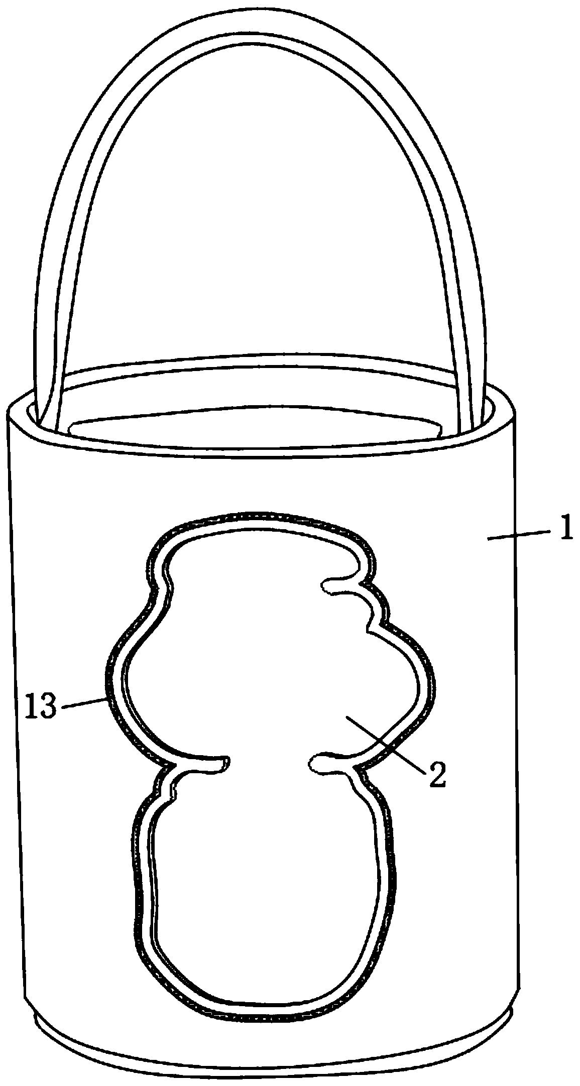 Portable bag inlaid with 3D embossment and 3D embossment inlaying method thereof