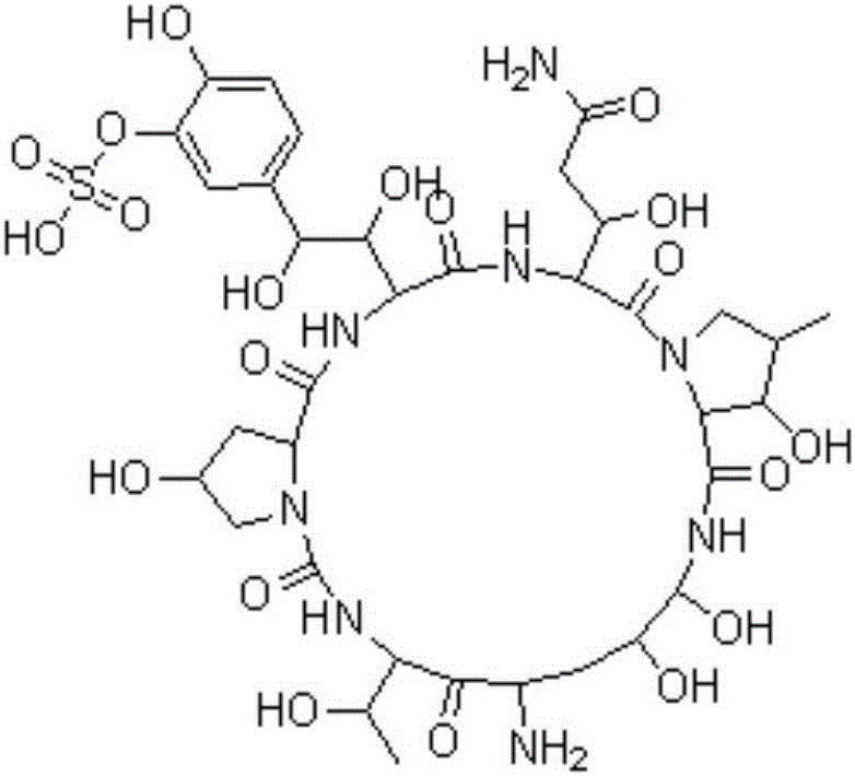 Preparation method of micafungin parent nucleus FR179642