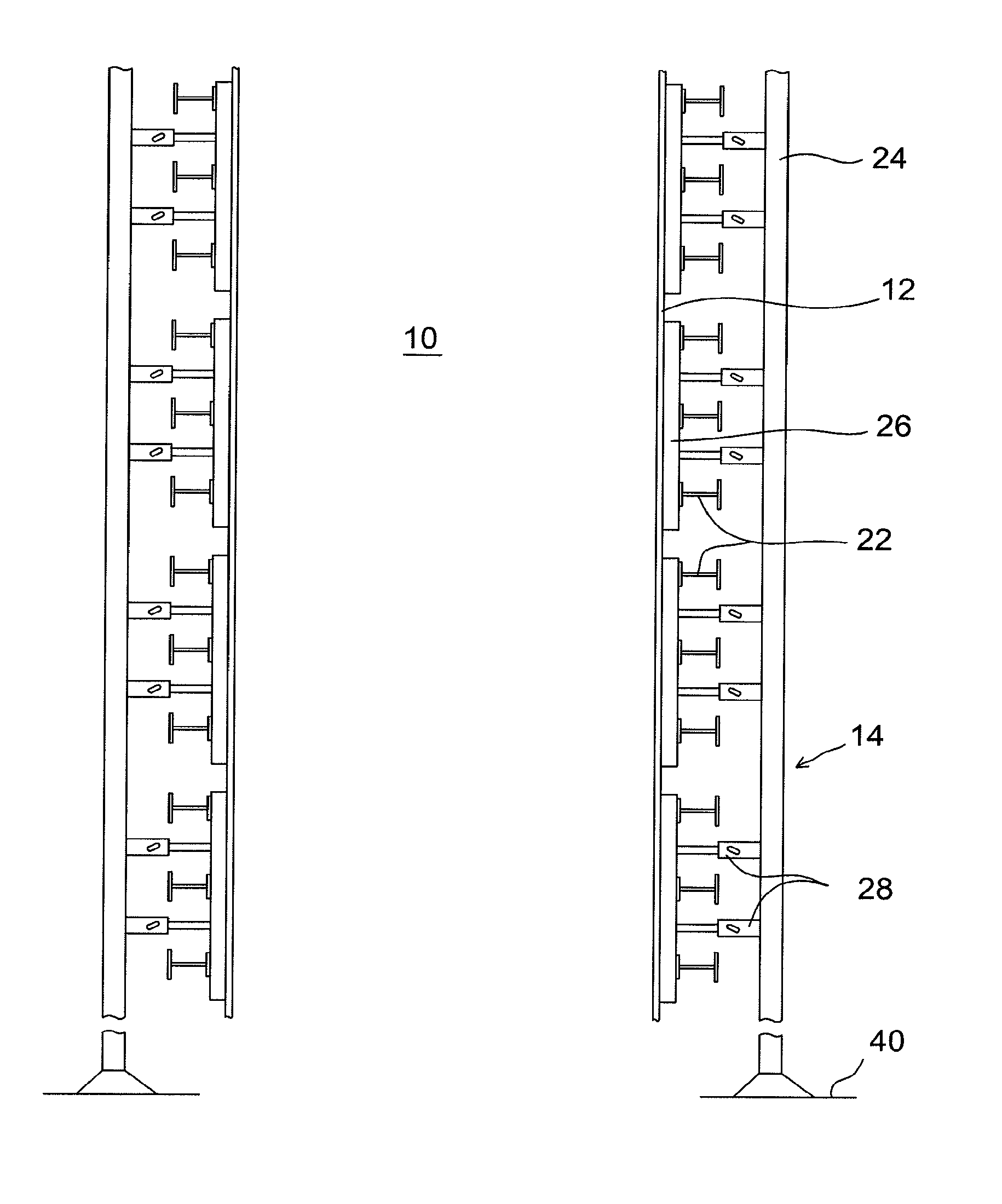 Method of and apparatus for supporting walls of a power boiler