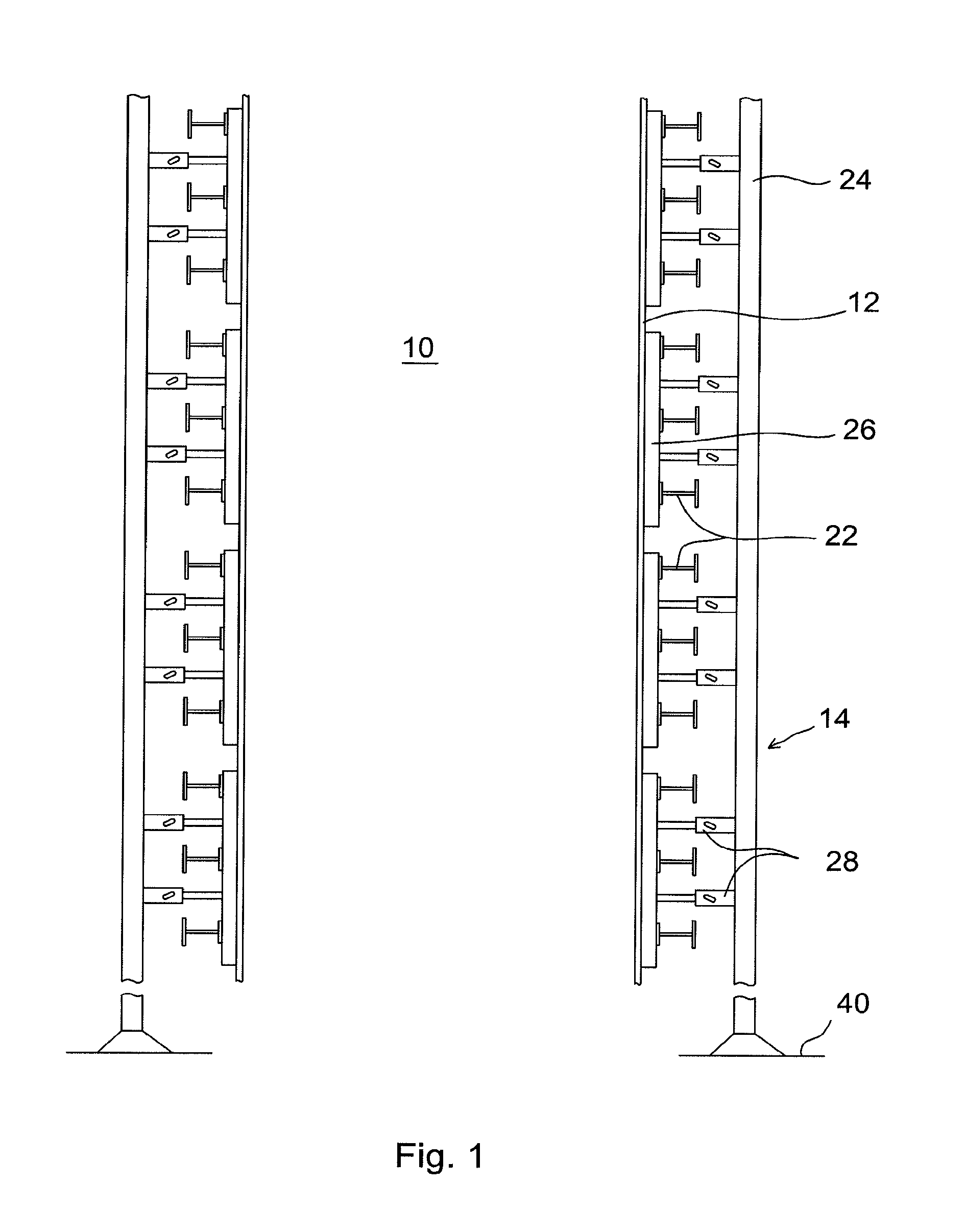 Method of and apparatus for supporting walls of a power boiler