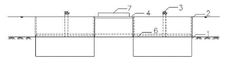 Movable prefabricated multi-barrel type gravity mixed foundation