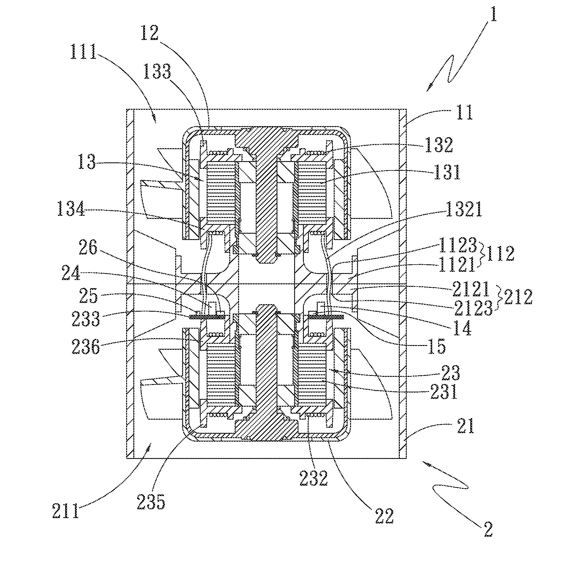 Integrated system of circuits for serial fan structure