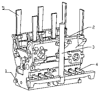 3D printing production method for automobile engine cylinder block