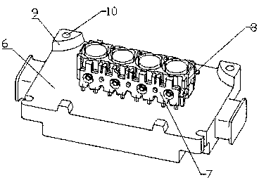 3D printing production method for automobile engine cylinder block