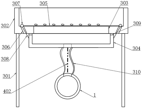 A freeze dryer cleaning collection structure with internal impurities