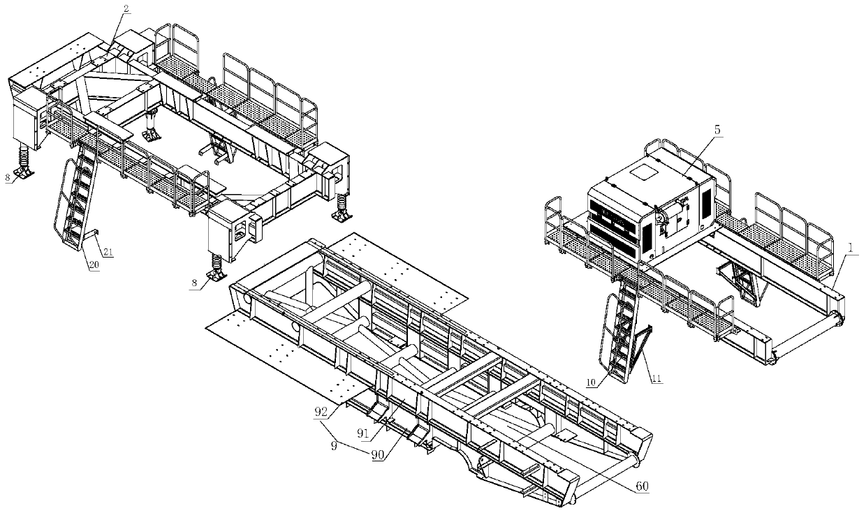 Mobile crusher and mounting method thereof