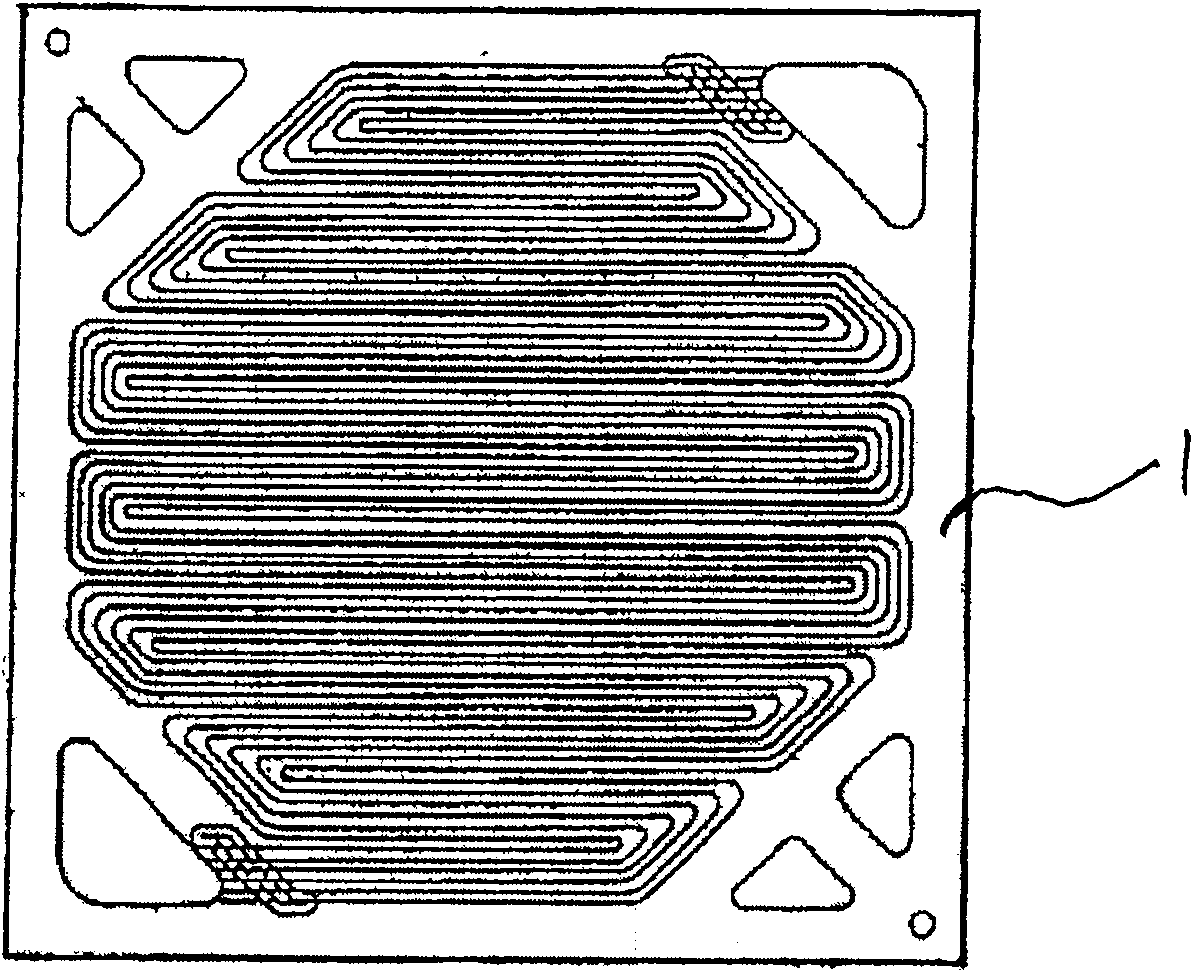 A hydrogen flow guiding slot plate of fuel battery