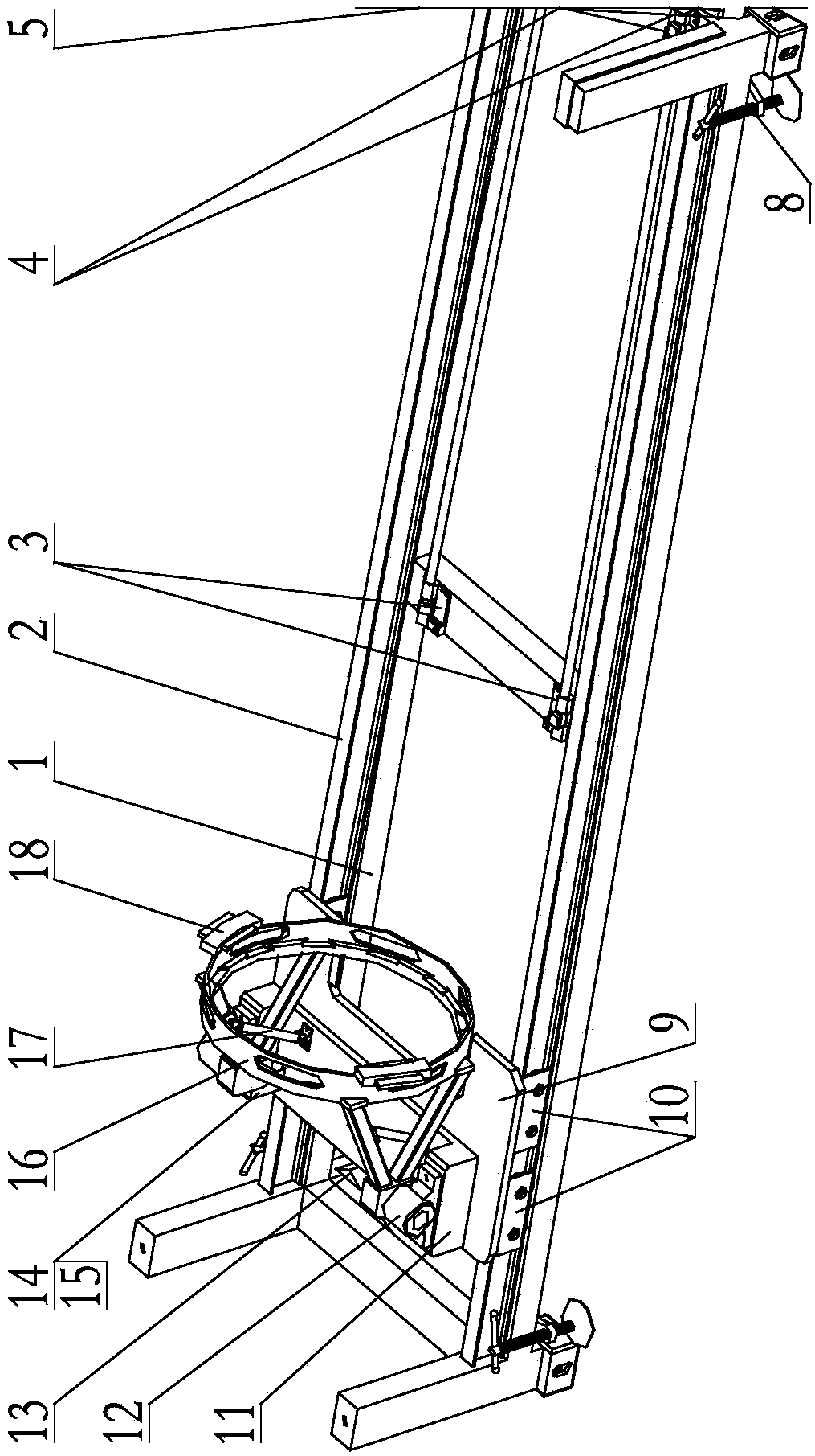 Ground and vehicle-mounted dual-purpose launcher tube missile erecting and parking device and launcher tube missile parking, transporting and erecting method thereof