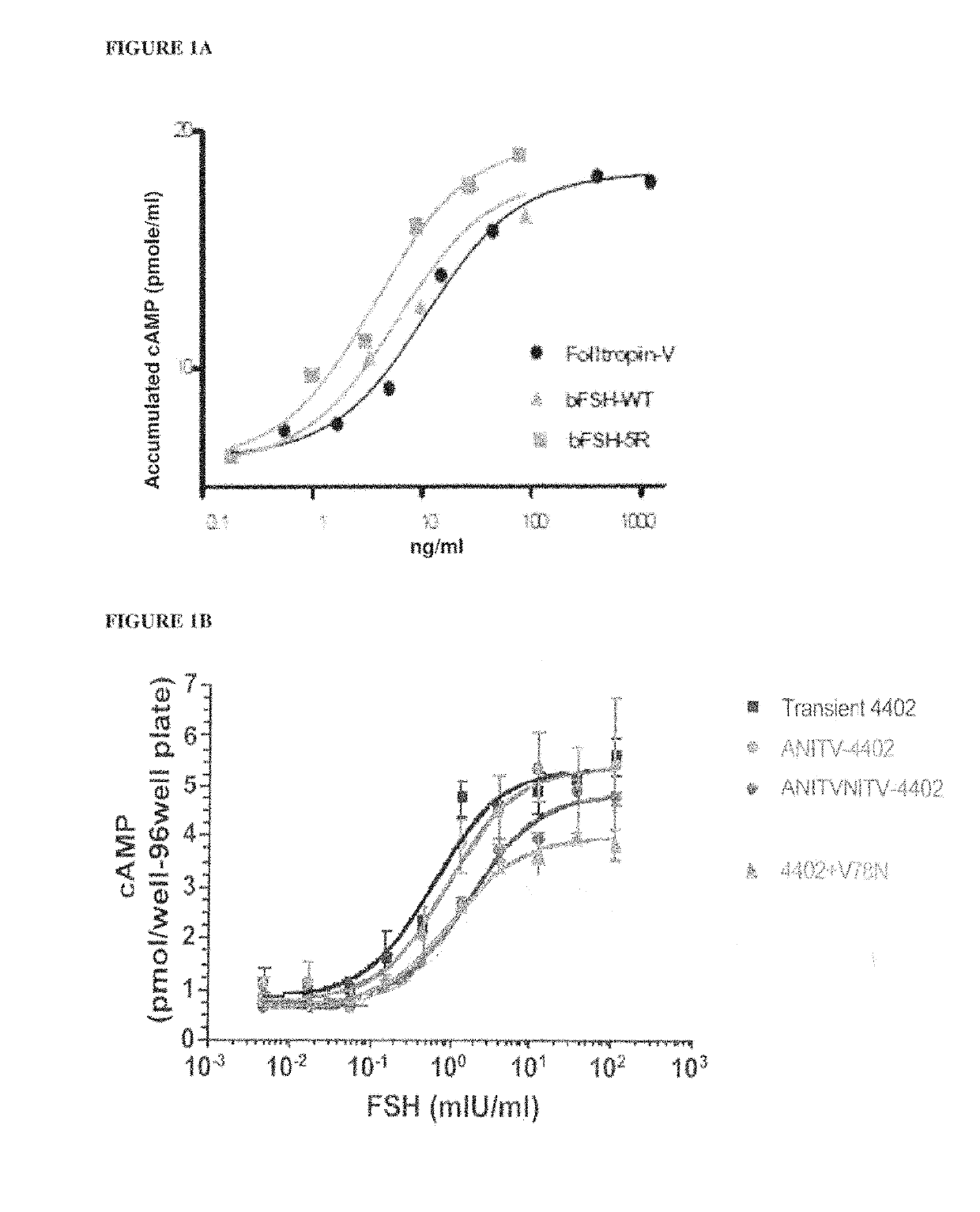 Glycoprotein hormone long-acting superagonists