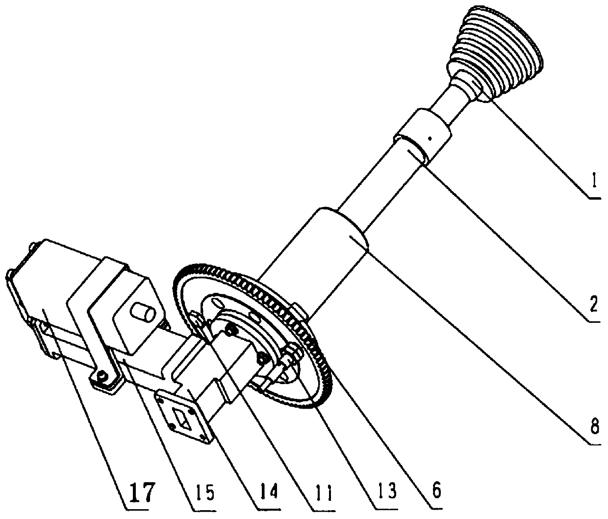 A vehicle-mounted mobile communication polarization tracking adjustment device