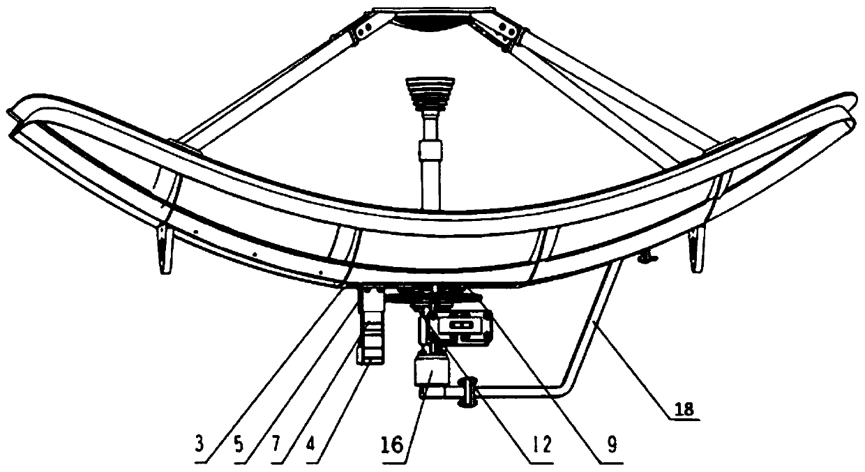 A vehicle-mounted mobile communication polarization tracking adjustment device