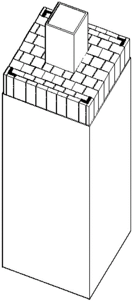 Light steel-undersized log-carbon fiber combined load-bearing pillar with rectangular section and preparation method thereof