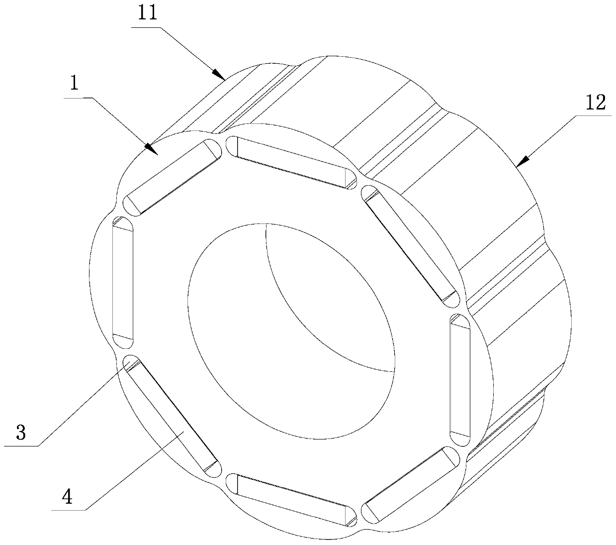 Permanent magnet motor rotor structure