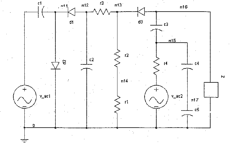AC superposed DC synthesized voltage test power device