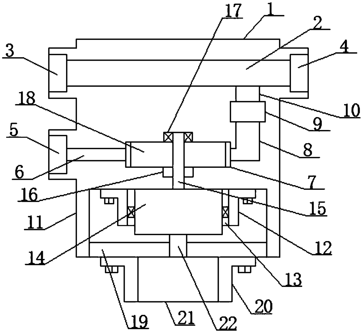 Middle section flow supercharging device for water pump