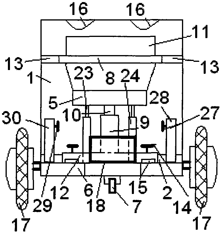 Multifunctional power-driven cart convenient for conveying pregnant woman to examine, supporting abdomen and eliminating lower limb edema