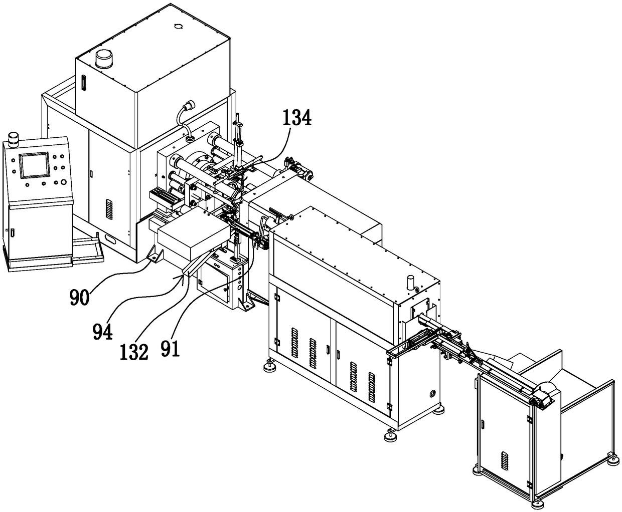 Fully-automatic hydraulic red punching apparatus