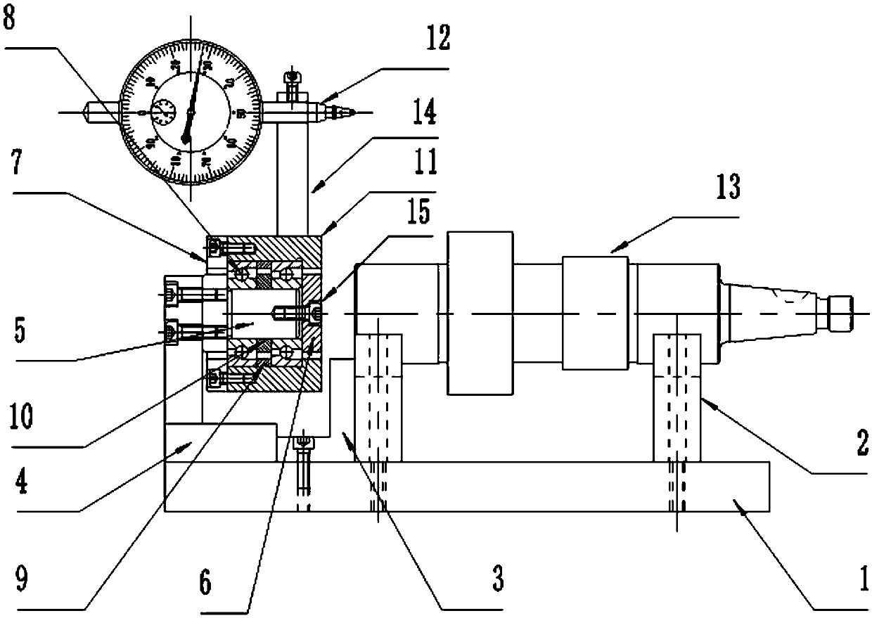 A camshaft end face detection device and method