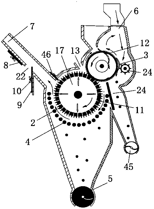 Cotton ginning device capable of preventing negative pressure and realizing efficient flow guide