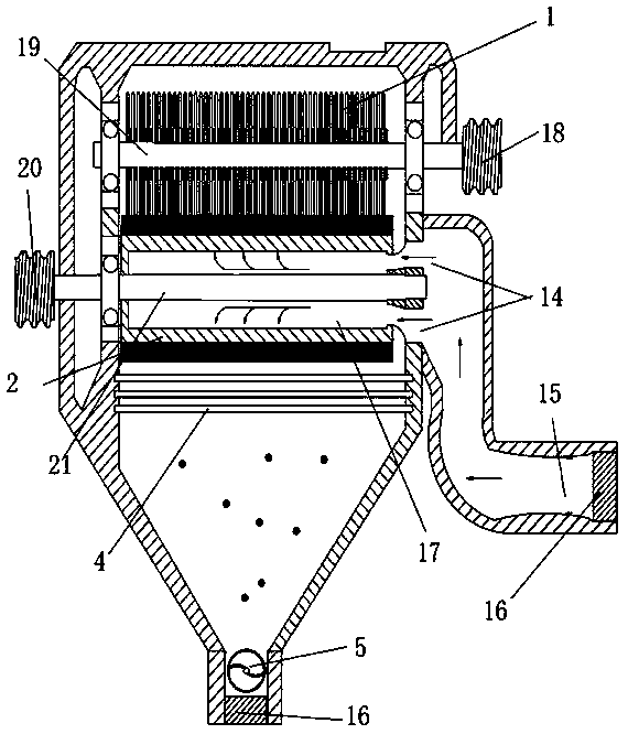 Cotton ginning device capable of preventing negative pressure and realizing efficient flow guide