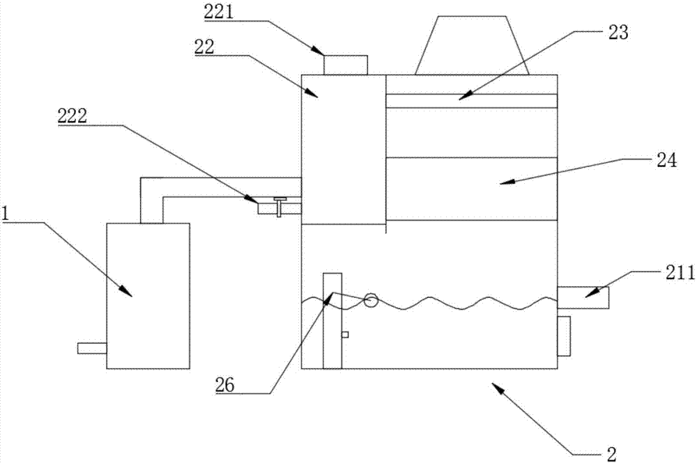 Silane row dust removing device