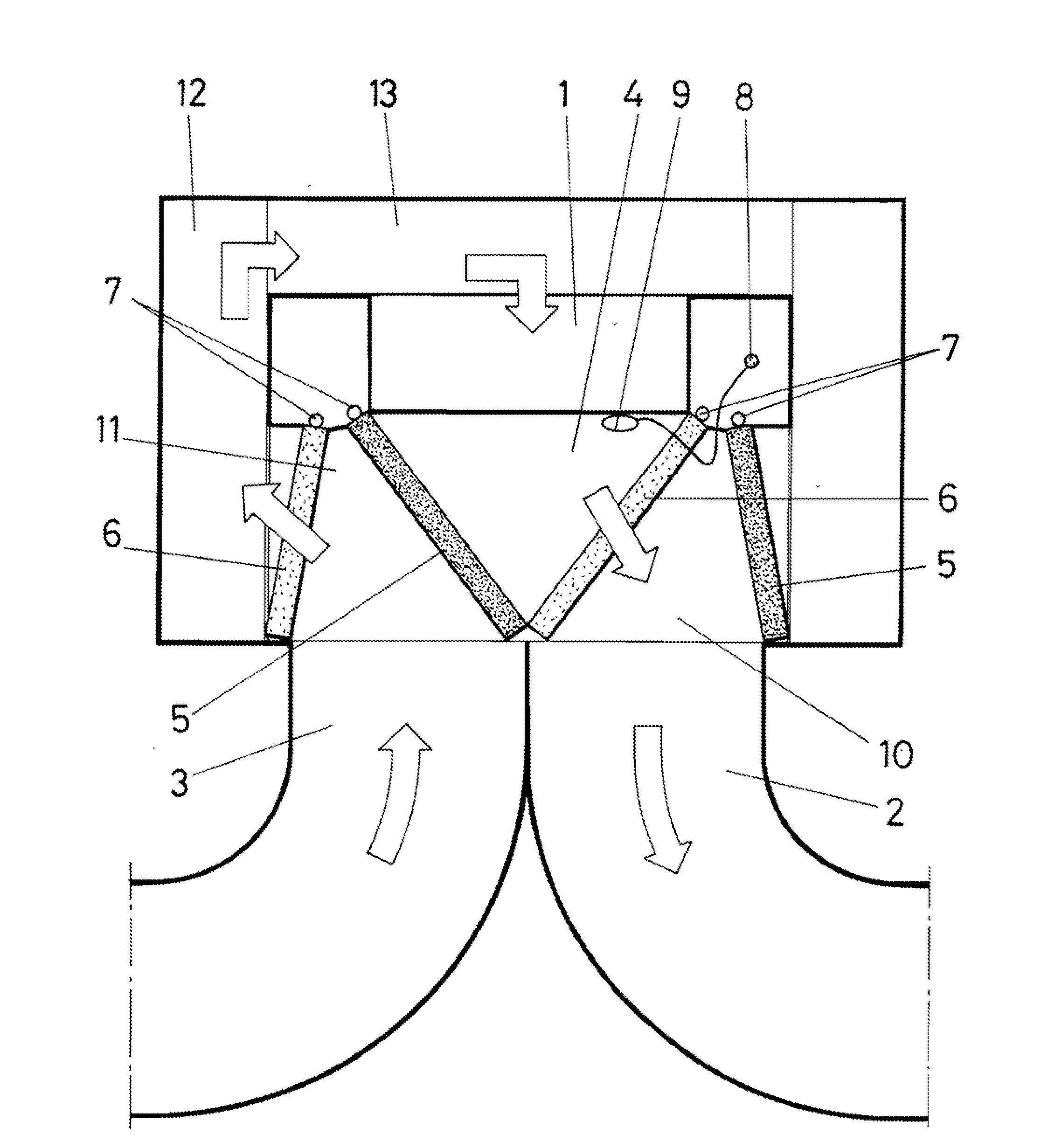 Installation for homogenization of temperature in an enclosure