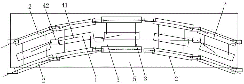 Framework-free type levitation chassis with traction linear motor arranged in center and magnetically levitated train