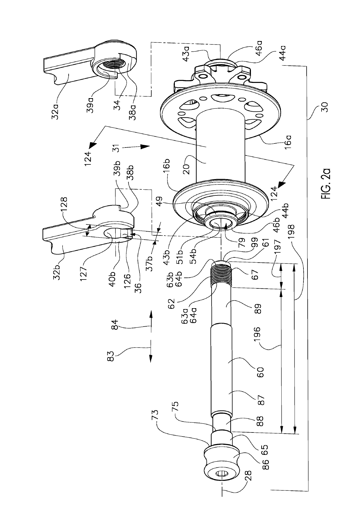 Vehicle wheel axle assembly