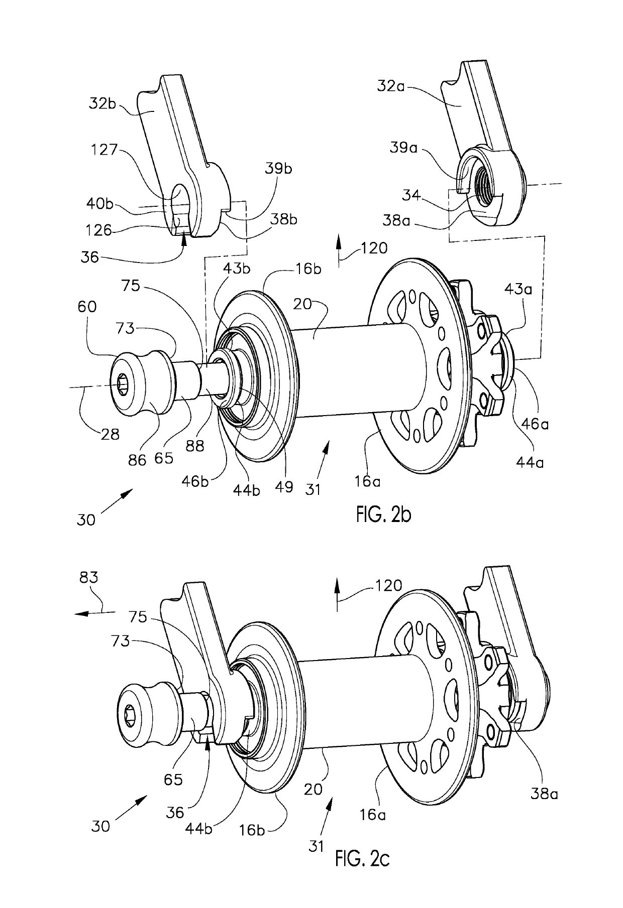 Vehicle wheel axle assembly