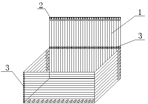 Large-specification square packaging air column box and preparation method thereof