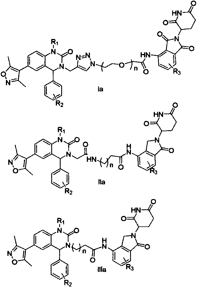 Cereblon ligand mediated novel BET protein degradation bifunctional molecules, preparation and application thereof