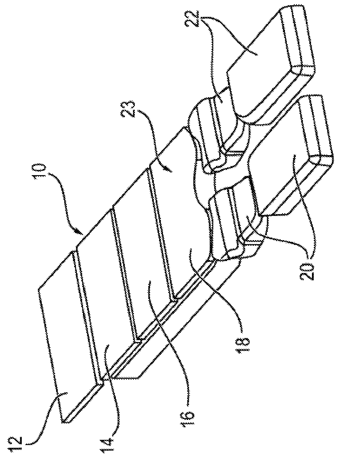 Device for heating a patient bearing area of an operating table