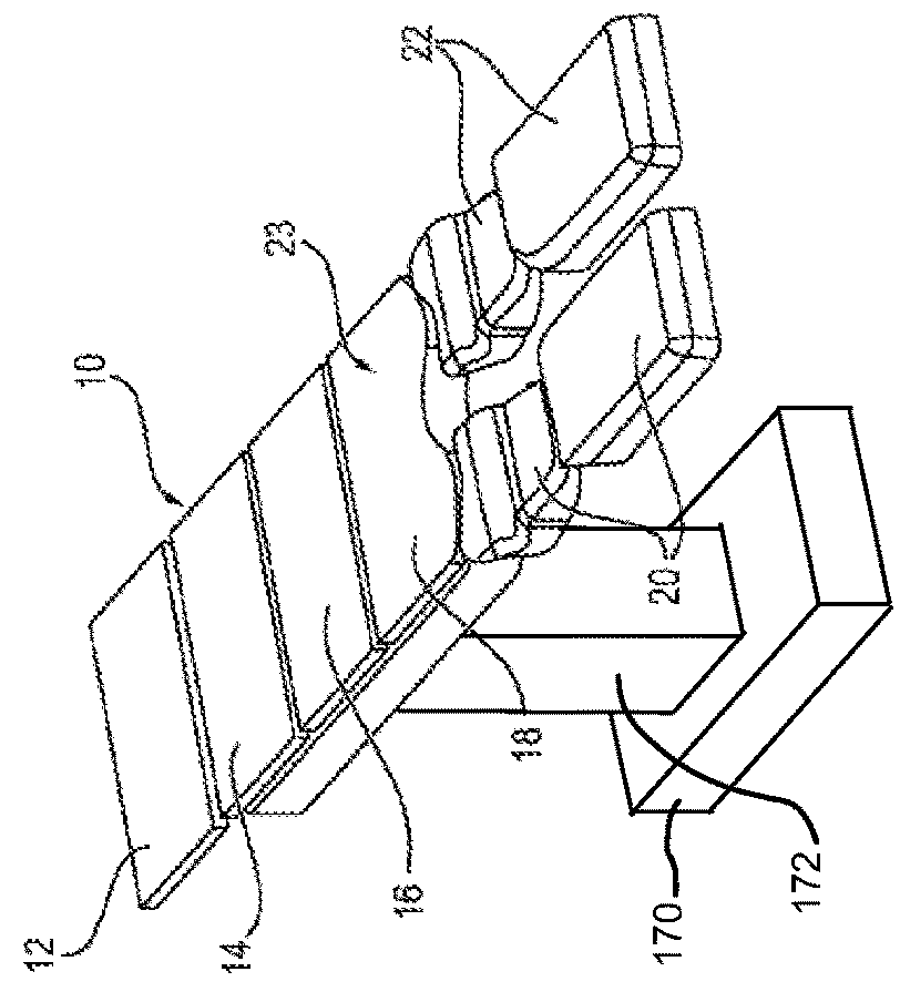 Device for heating a patient bearing area of an operating table