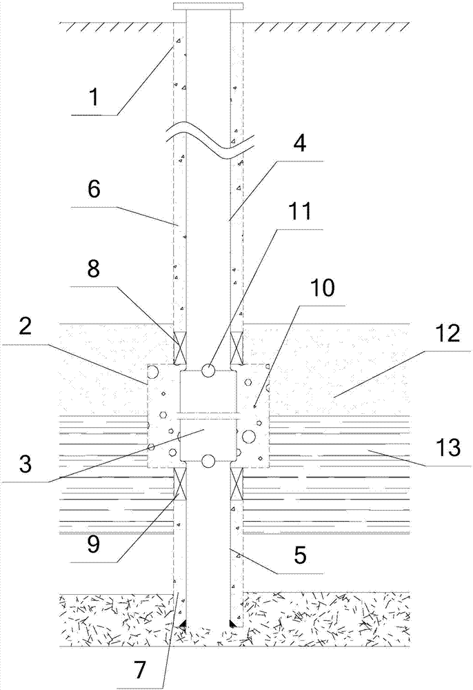 Drilling structure and construction method thereof