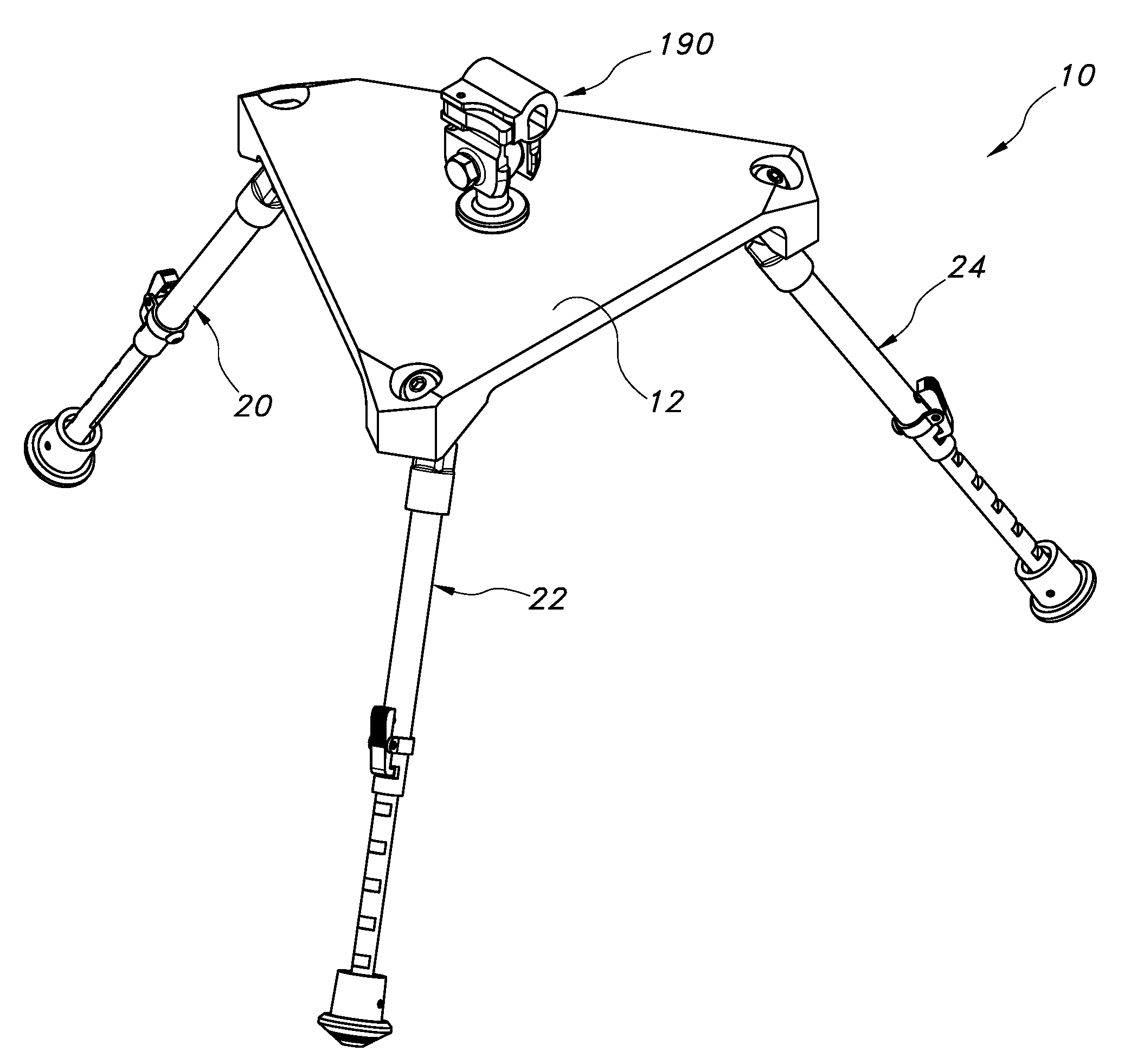 Tripod mount and clamp assembly