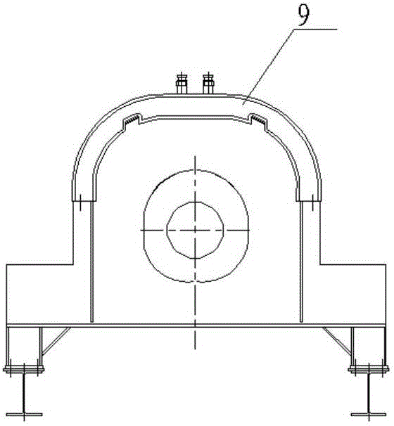 A screw conveying device for metal pellets used in high temperature environment
