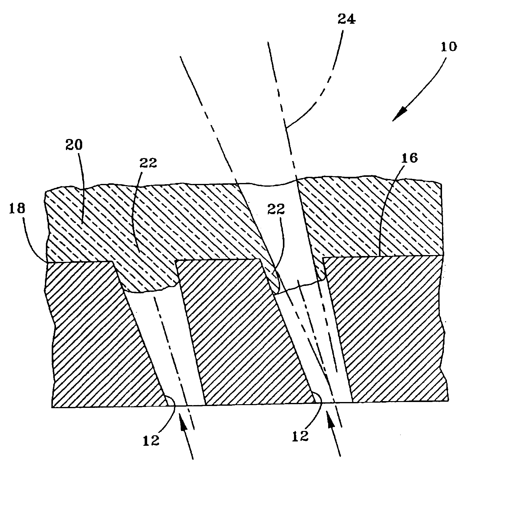 Process of removing a ceramic coating deposit in a surface hole of a component