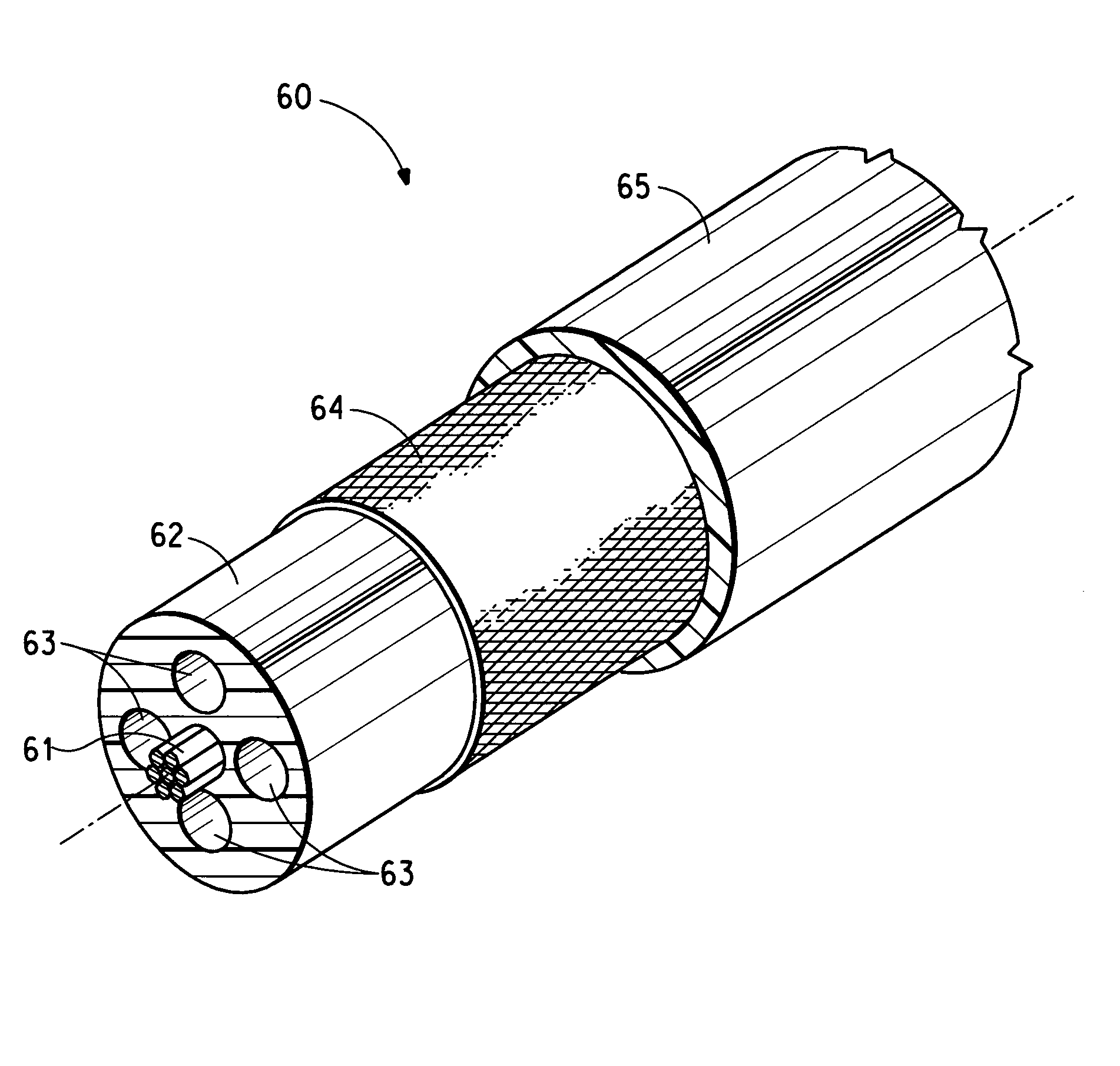 Paste extruded insulator with air channels