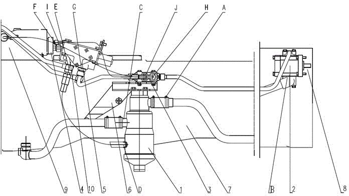 Hydraulic system of wheeled tractor