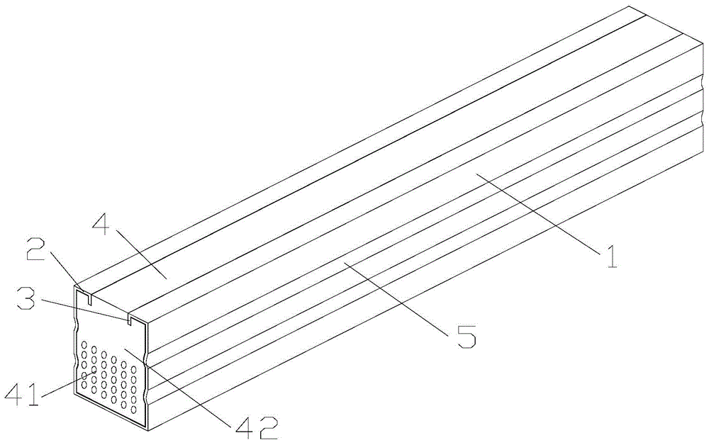 Composite building support structure and manufacturing method thereof