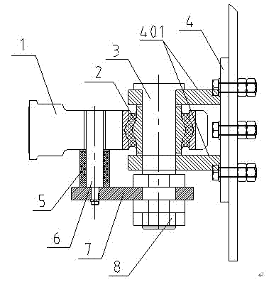 Installing and cushioning device for tight-lock coupler