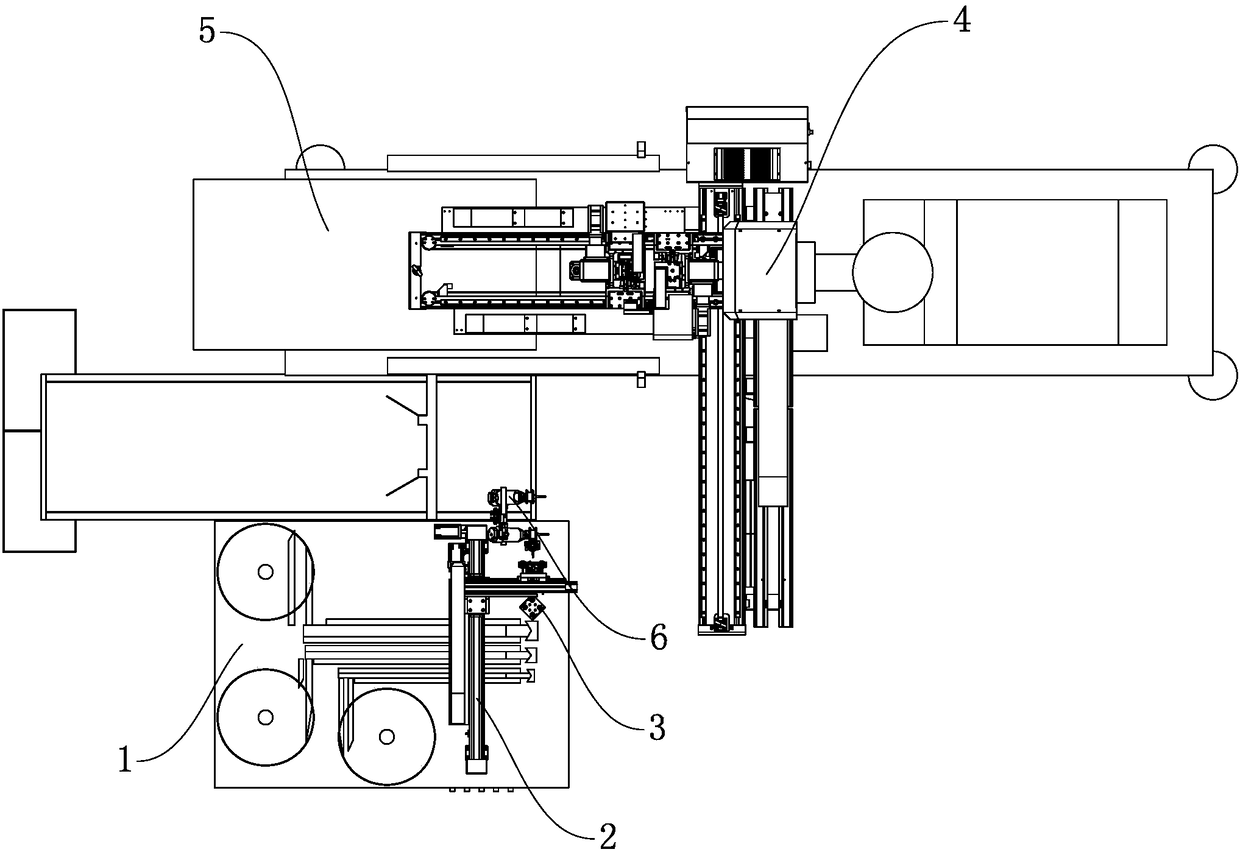 Automatic embedment injection molding production line for bearing roller