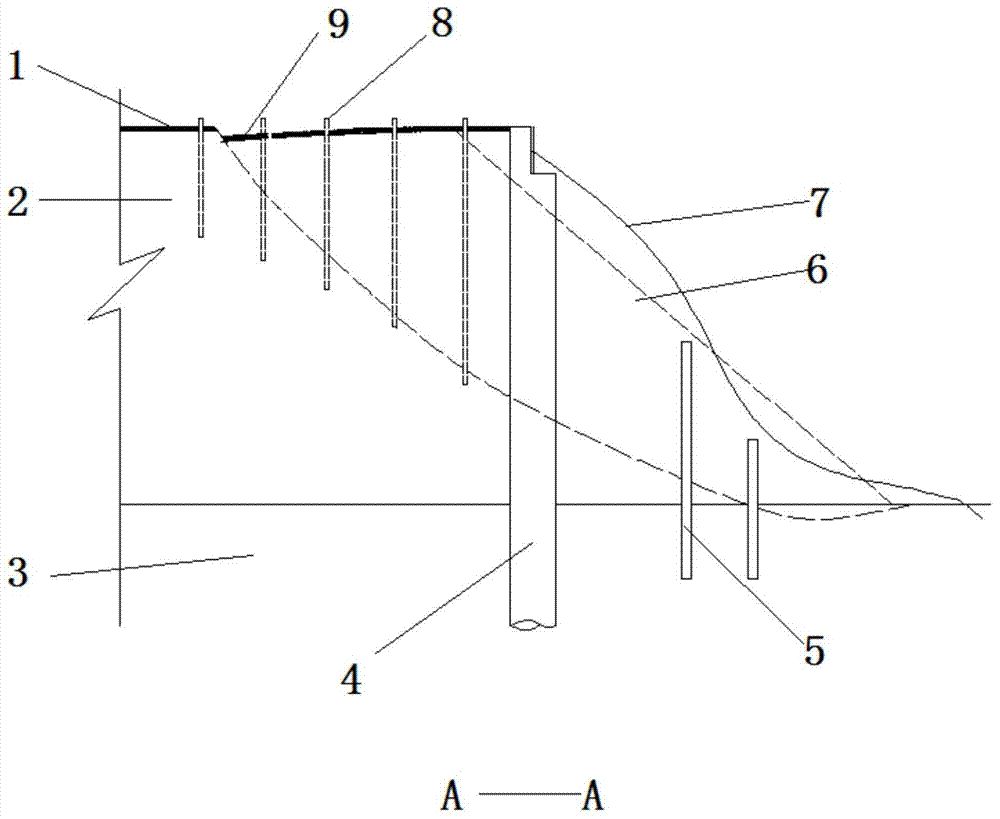 Treatment method and structure of bridge-head foundation sliding settlement