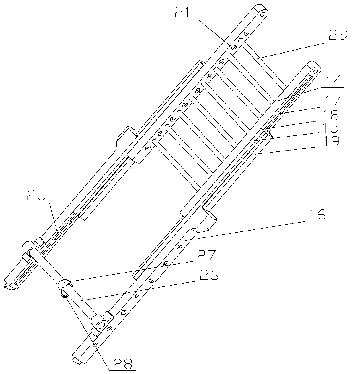 Hanging basket device used for building construction and using method thereof