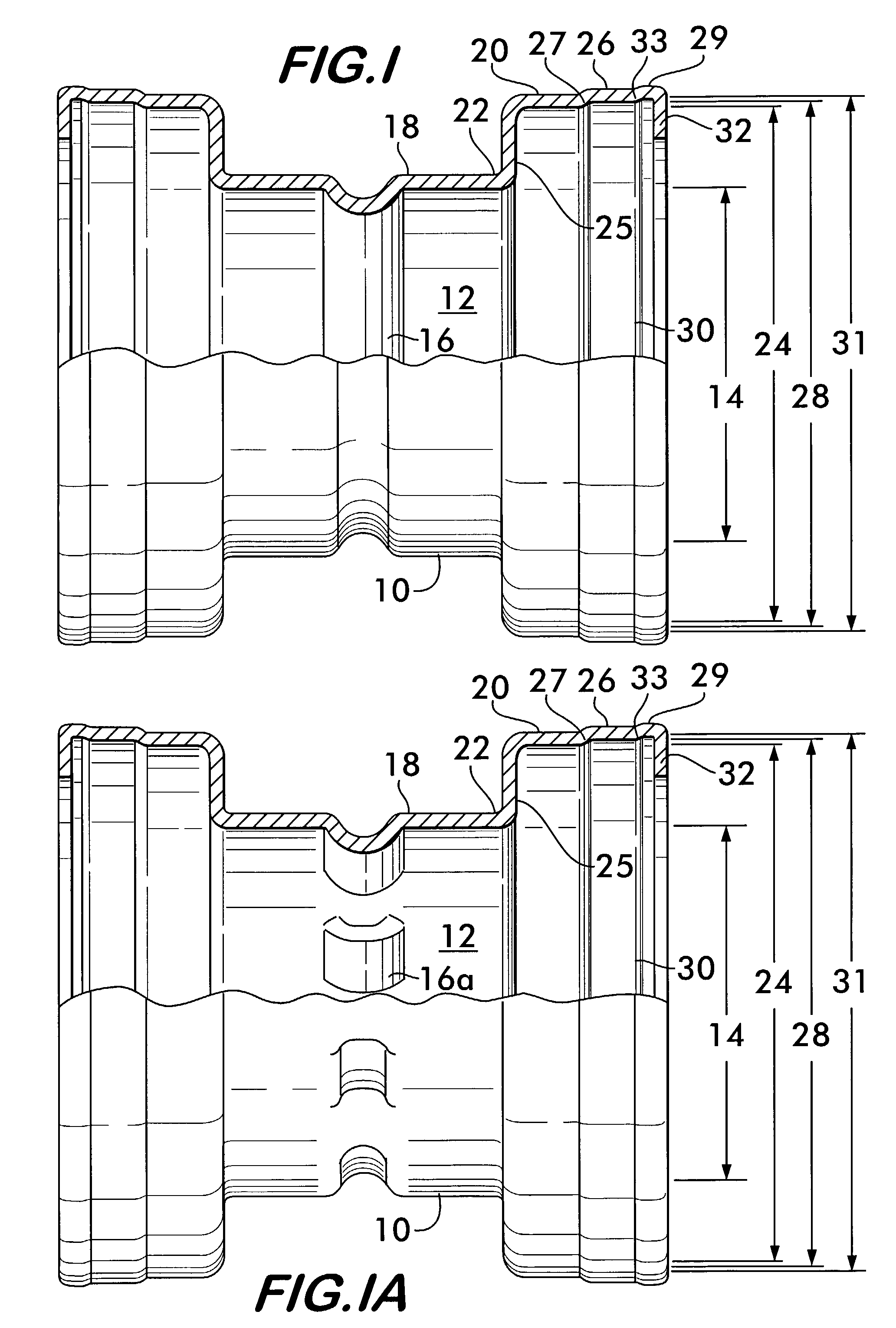 Triple-expanded mechanical pipe coupling derived from a standard fitting