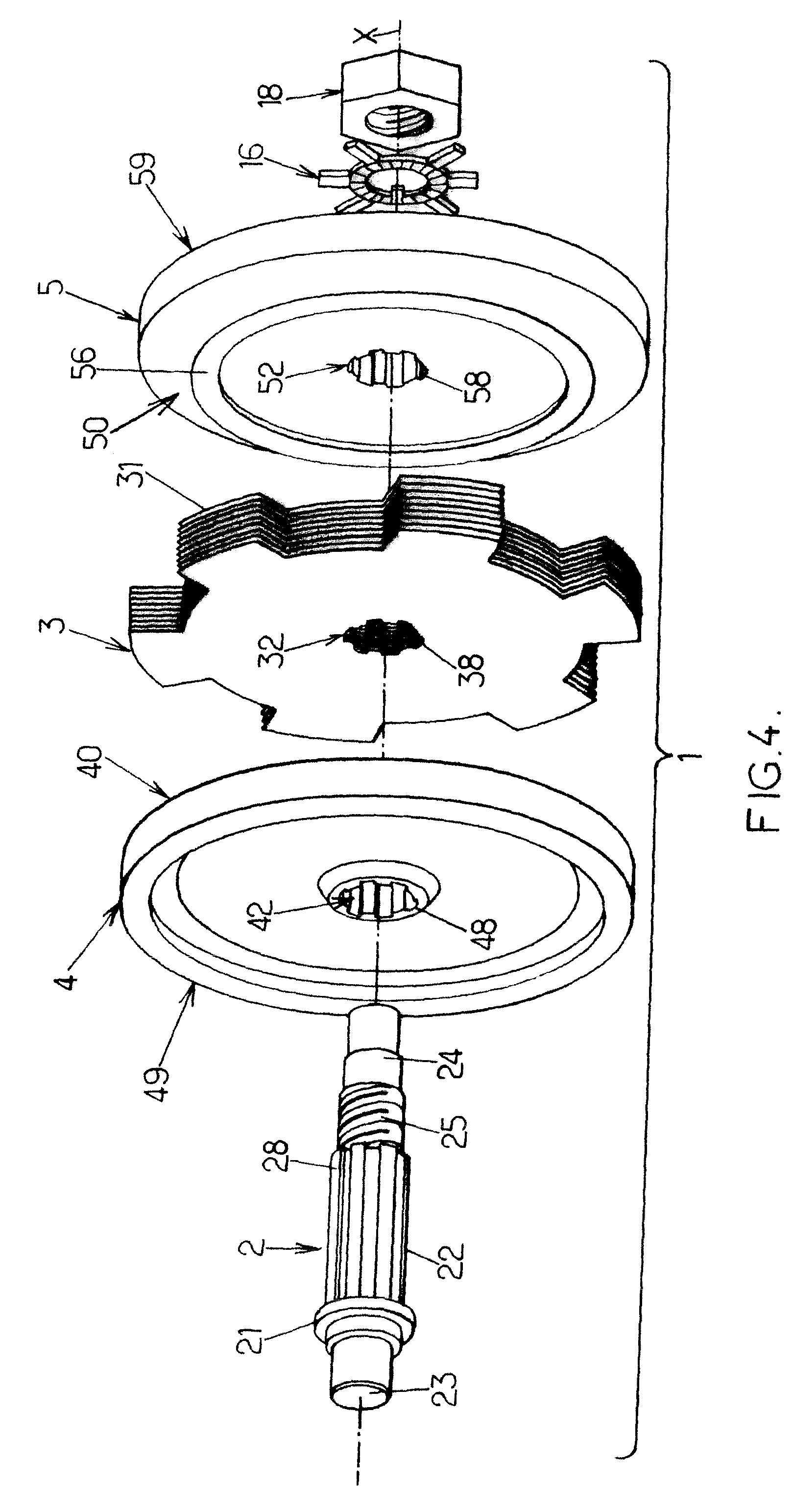 Energy storage device comprising a flywheel